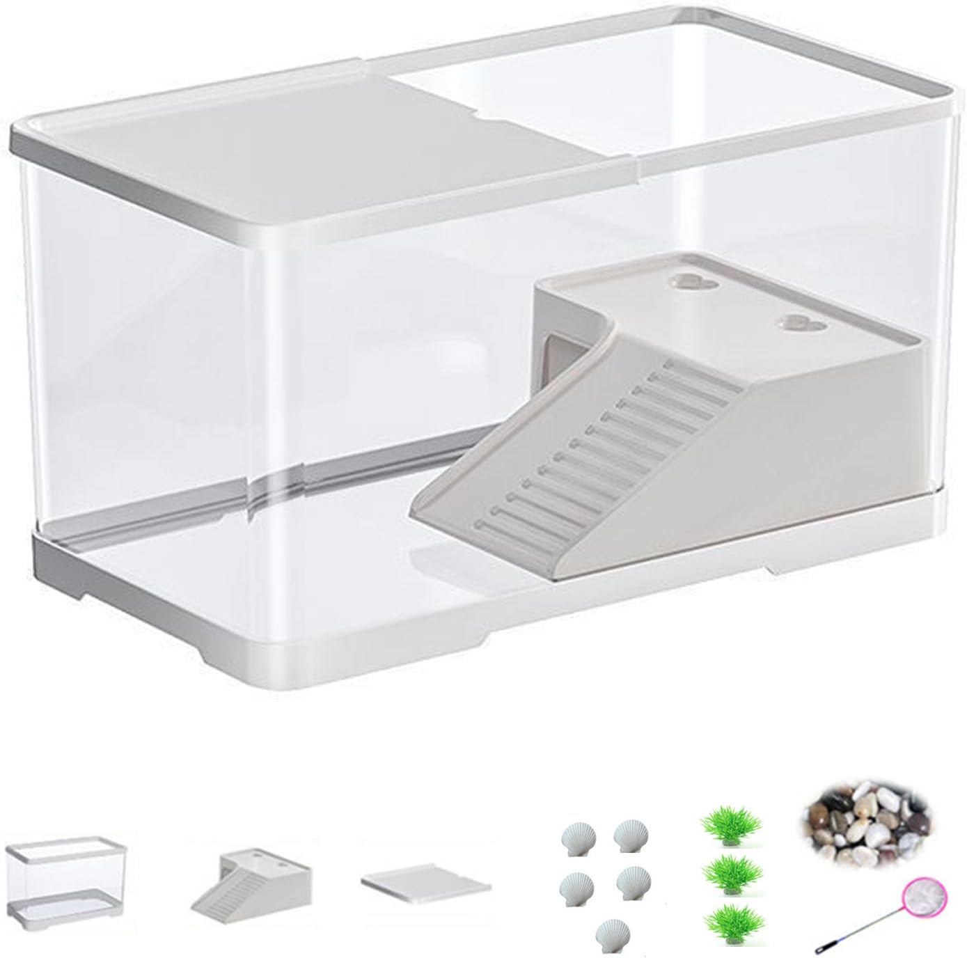 Amazon | AIYOI 亀の飼育ケース 亀 水槽 大きい カメ用水槽